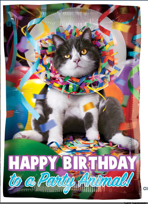 Happy Birthday Party Animal 17 Inch Foil Mylar Balloon Jr. Shape [36378]