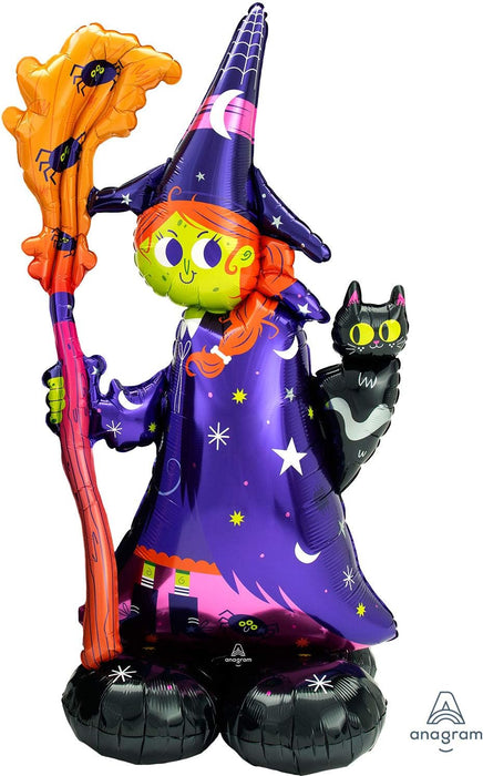 AIRLOONZ  Scary Witch 55 Inch Foil Mylar Balloon [42418]