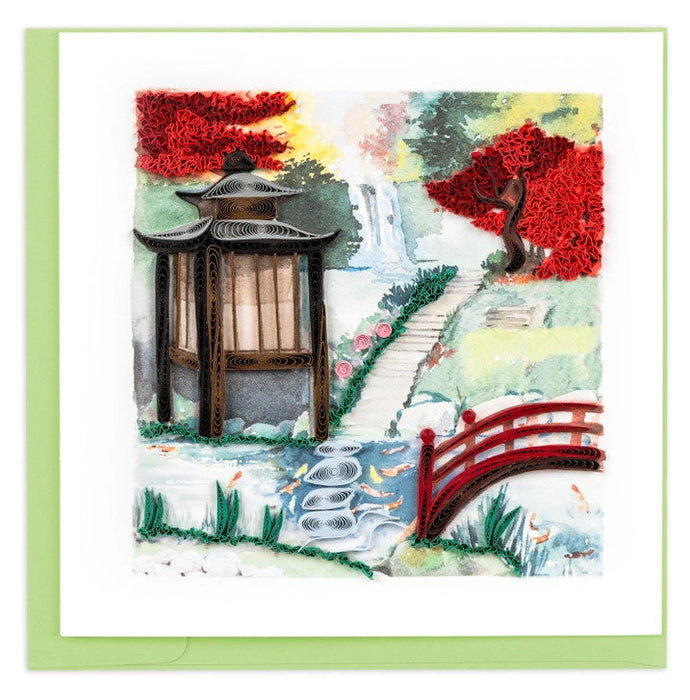 Quilled Japanese Garden Greeting Card [JP011]