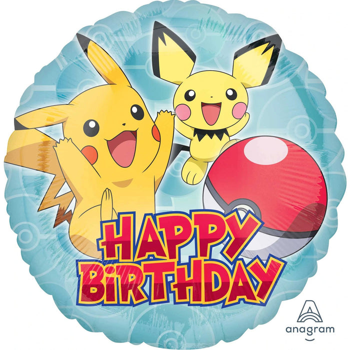 Pokemon Happy Birthday 18 Inch Foil Mylar Balloon [36333]