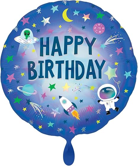 Happy Birthday Outer Space 18 Inch Foil Mylar Balloon [41310]