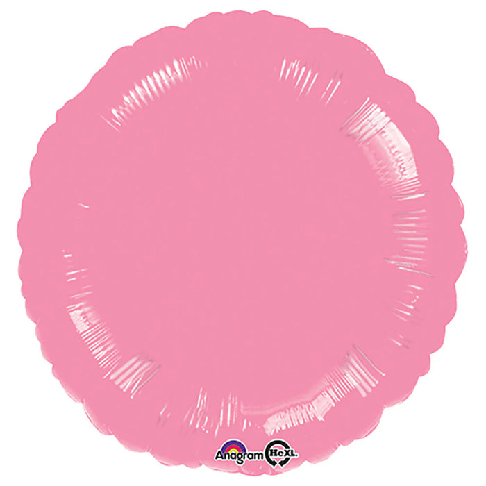 Pink 18 Inch Round Foil Mylar Balloon [12805]