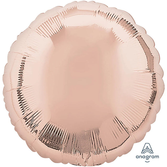 Rose Gold 18 Inch Round Foil Mylar Balloon [36185]