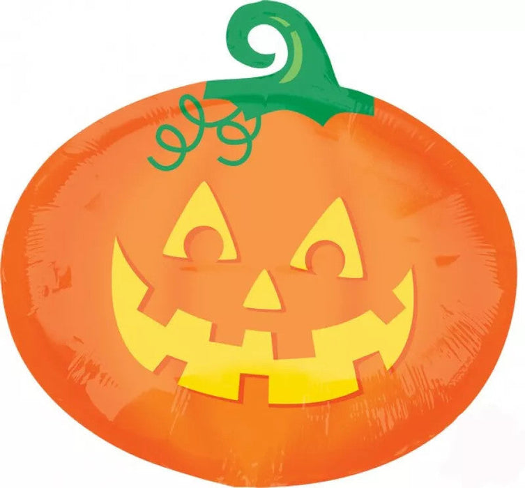 Smiley Pumpkin Halloween 22 Inch Foil Mylar Balloon [33845]