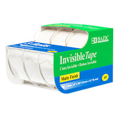 BAZIC 3/4" X 500" Invisible Tape (3/Pack) [903]