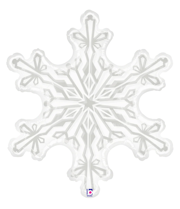 Clear Snowflake 38 Inch Foil Mylar Balloon [39270]