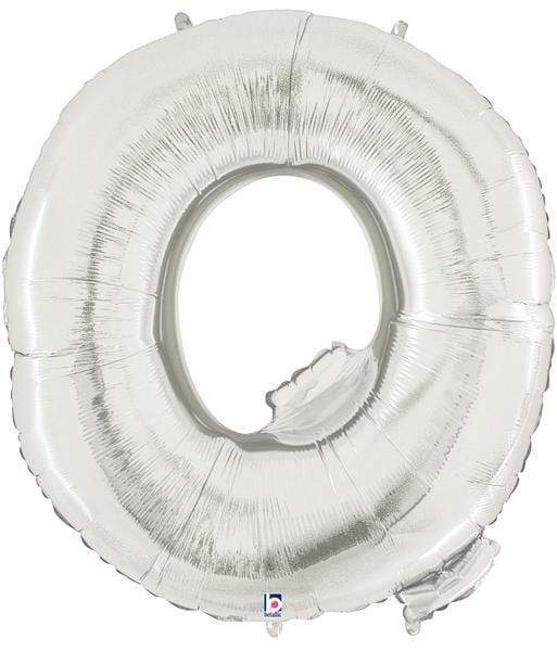 Megaloon Letter Q Silver 34 Inch Foil Mylar Balloon [15917S]