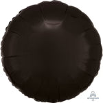 Black 18 Inch Round Foil Mylar Balloon [00681]