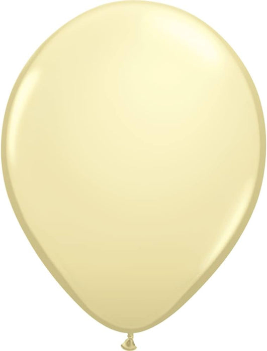 Qualatex Ivory Silk 11 Inch Latex Balloons Bag of 100 [43751]