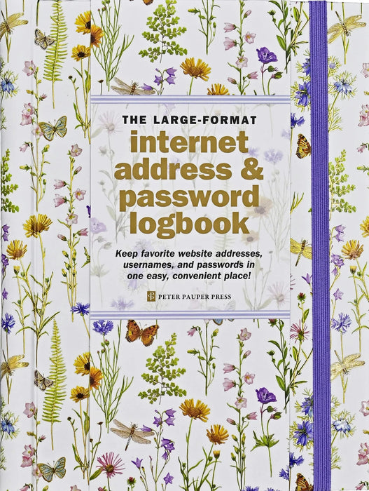 Wildflower Garden Large Internet Address & Password Logbook [9781441343239]
