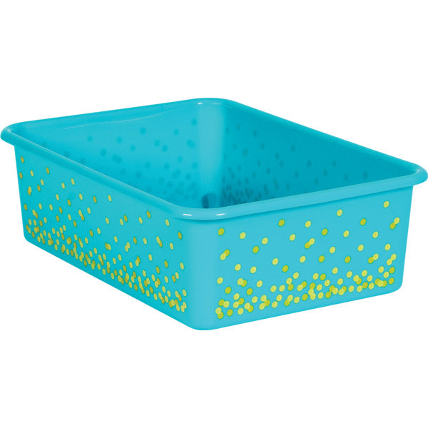 Teal Confetti Large Plastic Storage Bin [TCR20900]