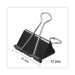 Universal Binder Clips with Storage Tub, Large, Black/Silver, 12/Pack