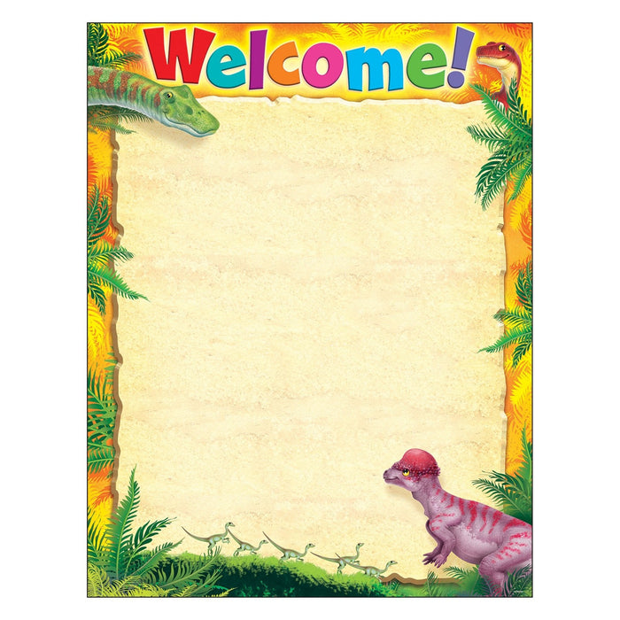 Welcome Discovering Dinosaurs Blank Learning Chart 17x22 [T38493]