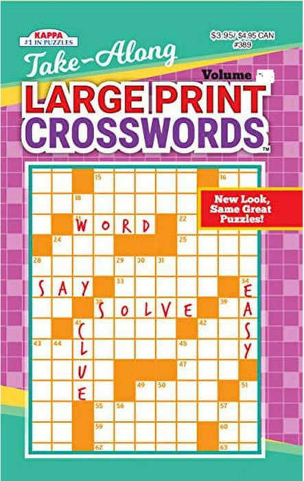 KAPPA  Take-Along Large Print Crosswords [88908389038]