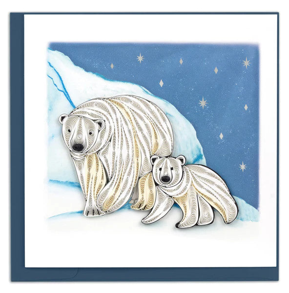 Quilled Polar Bears Greeting Card [BL1443]