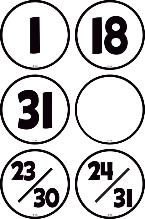 Black & White Calendar Days [TCR7081]