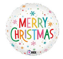 Christmas Colorful Snowflakes 18 Inch Foil Mylar Balloon [26409]