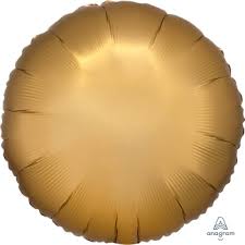 Satin Luxe Gold Sateen 18 Inch Round Foil Mylar Balloon [36801]