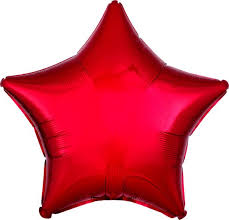 Red 19 Inch Star Shaped Foil Mylar Balloon [30584]