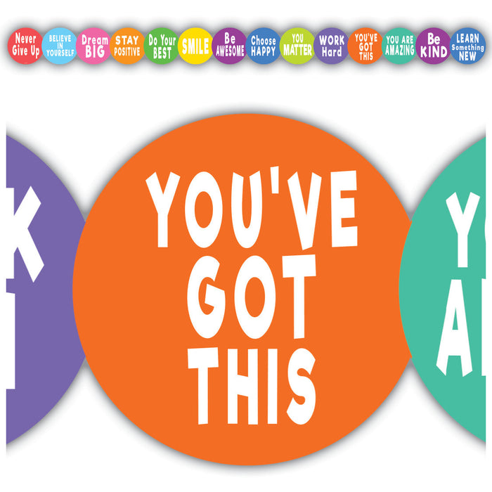 Colorful Positive Sayings Die-Cut Border Trim [TCR8326]