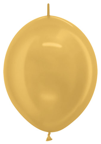 Betallatex Gold Link-O-Loons 12IN Latex 50 Count [54082]