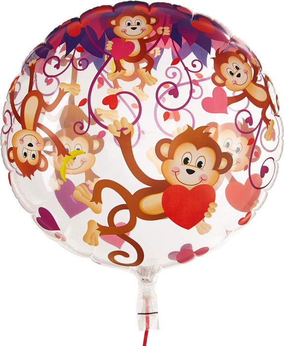 Qualatex Love Monkeys 22 Inch Bubble Balloon [40193]