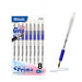 BAZIC Prima Blue Stick Pen w/ Cushion Grip (8/Pack) [1737]