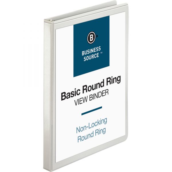 1/2" 3-Ring View Binder White [BSN09951]