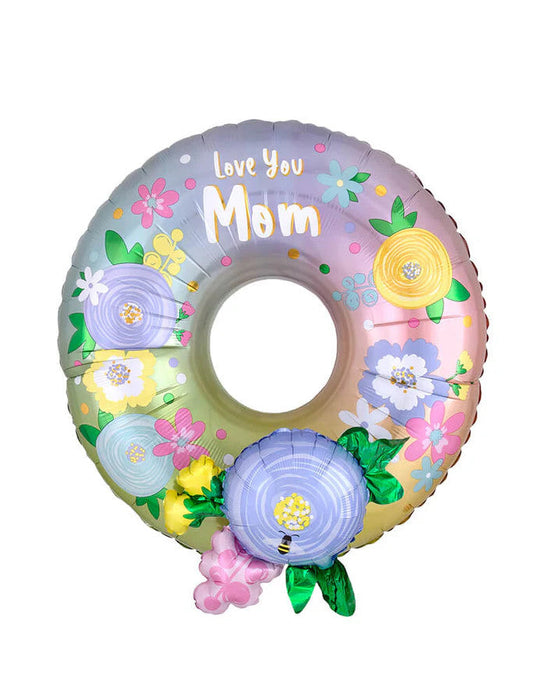 Happy Mother's Day Wreath Multi-balloon Shape 30 Inch Foil Mylar Balloon [40825]