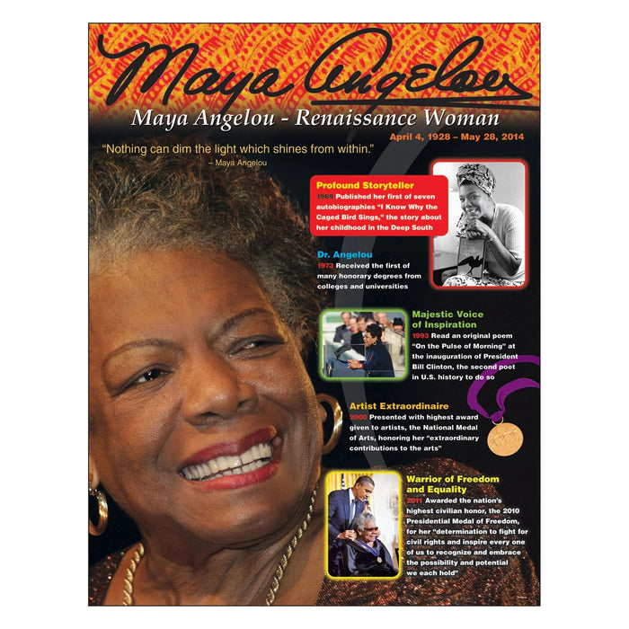Maya Angelou Learning Chart 17x22 [T38341]