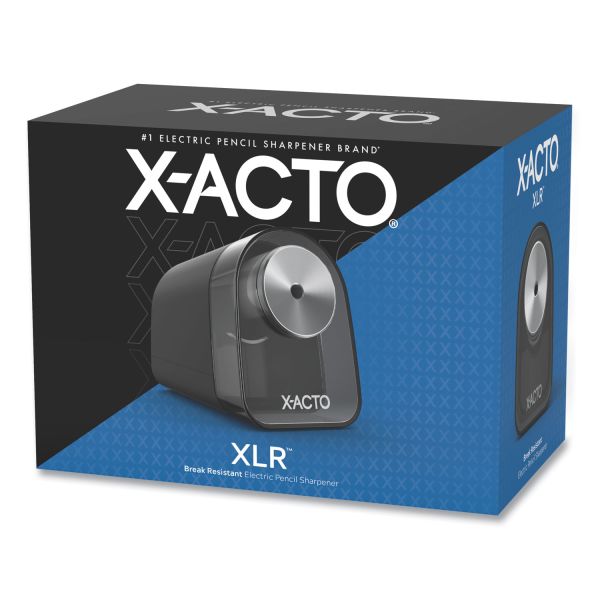 X-ACTO Model 1818 XLR Office Electric Pencil Sharpener, AC-Powered, 3.5 x 5.5 x 4.5, Black/Silver/Smoke [EPI1818X]
