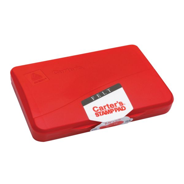 Carter's Pre-Inked Felt Stamp Pad, 4.25 x 2.75, Red [AVE21071]