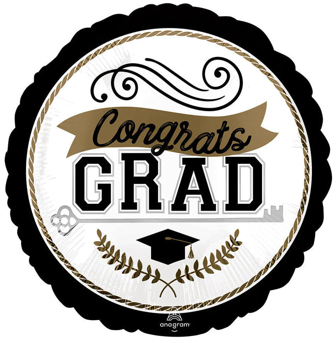 Congrats Grad Elegant 18 Inch Foil Mylar Balloon [42840]