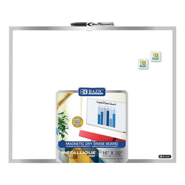 BAZIC 16" X 20" Aluminum Framed Magnetic Dry Erase Board [6051]