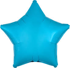 Carribbean Blue 19 Inch Star Shaped Foil Mylar Balloon [23027]