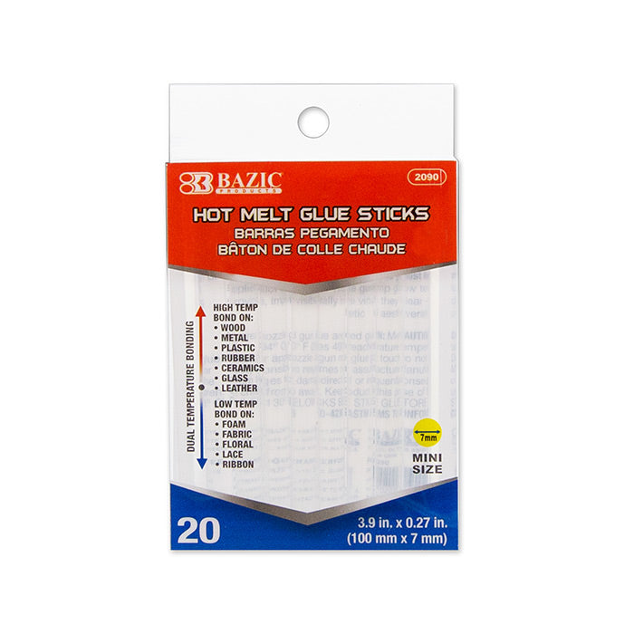 BAZIC Dual Temp. Mini Hot Melt Glue Sticks 3.9 x 0.27 (20/Box) [2090]