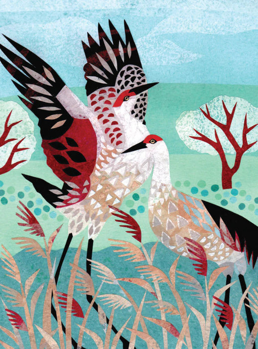 Dancing Cranes Wedding  Greeting Card [3137W]