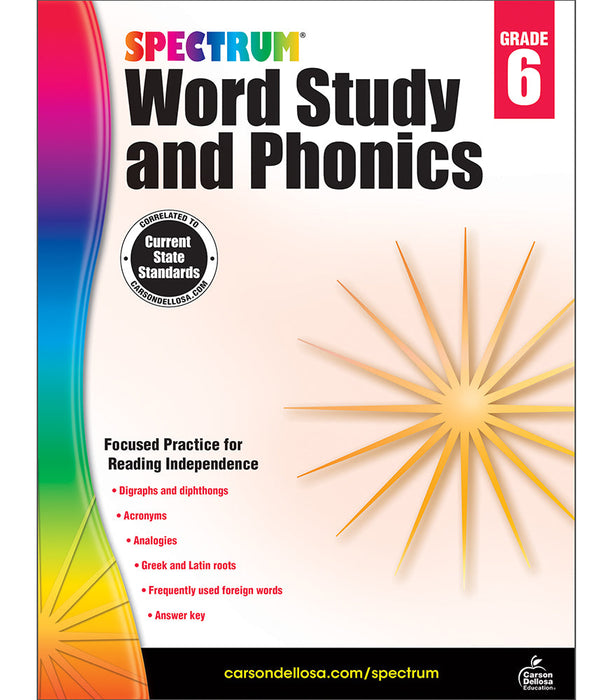 SPECTRUM WORD STUDY PHONICS GRADE 6 [CD704609]