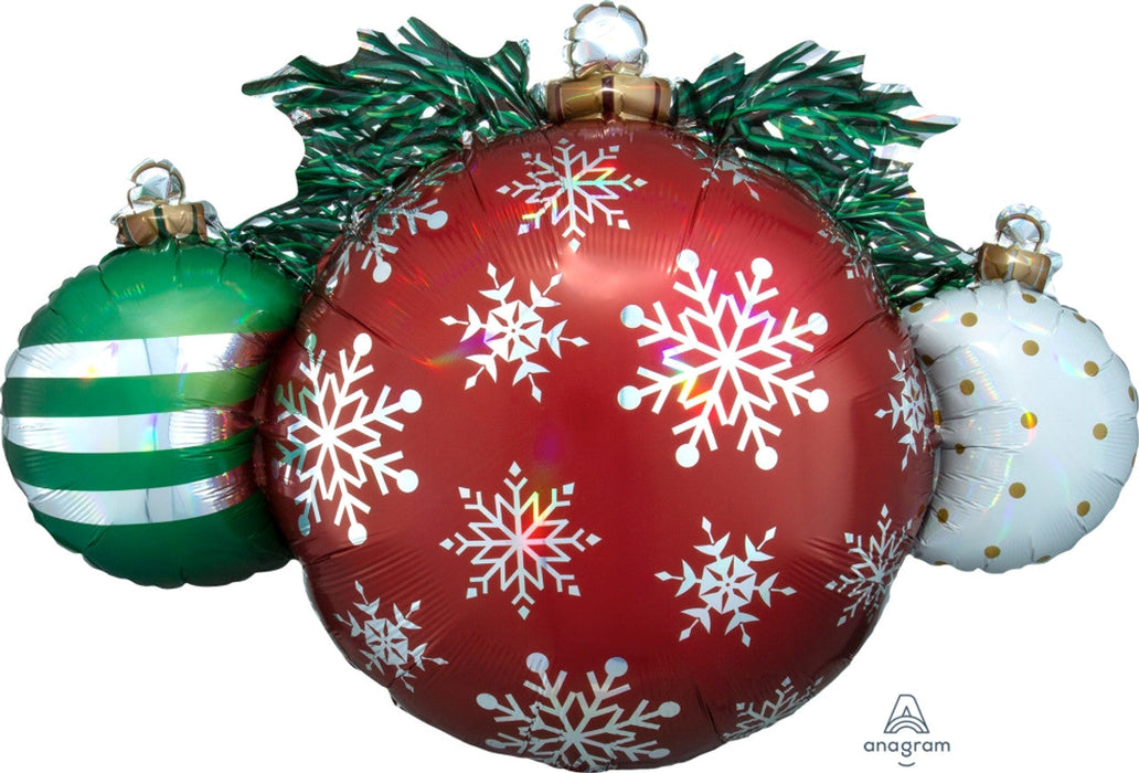 Iridescent Ornaments Shape 35 Inch Foil Mylar Balloon [40093]
