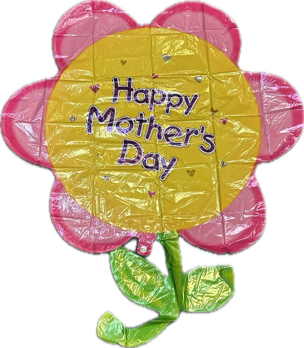 Happy Mother's Day Chatterbox Flower Shaped 36 Inch Foil Mylar Balloon [8804]
