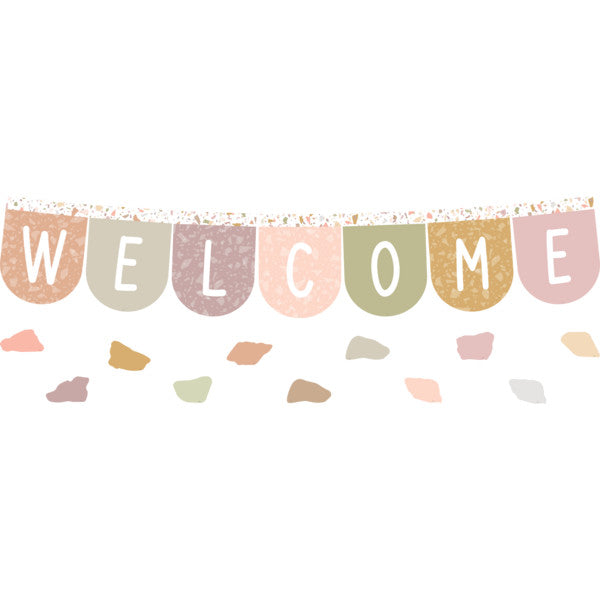Terrazzo Tones Welcome Bunting Bulletin Board [TCR7200]