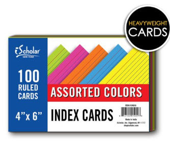 4x6 Index Cards Neon Colors [04616]