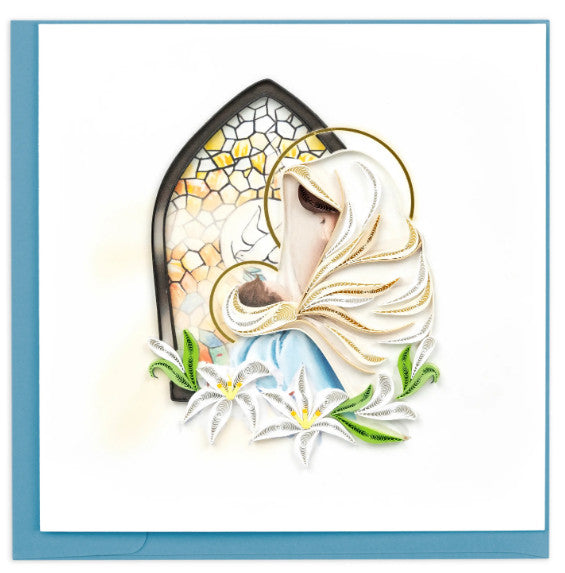 QUILLING CARD MARY & BABY JESUS [HD6020]