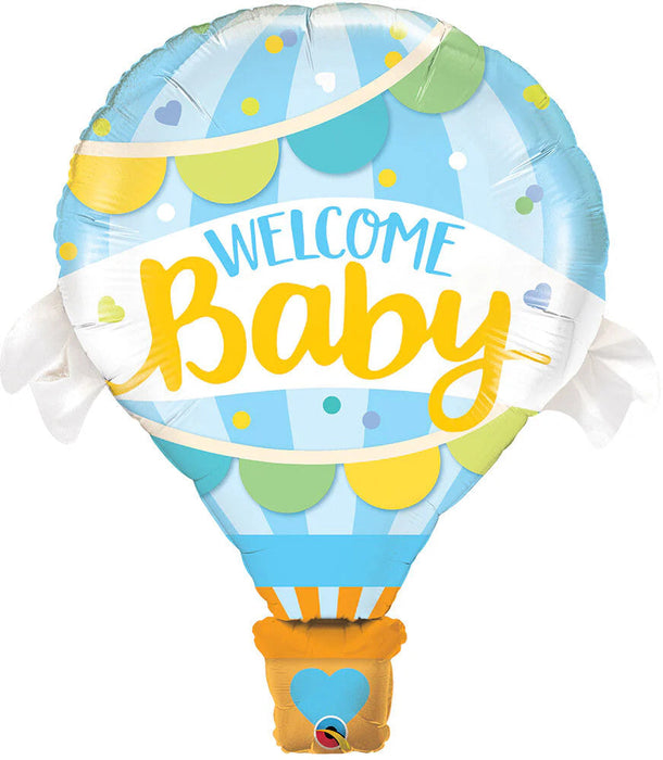 WELCOME BABY BLUE BALLOON 42" [78654]
