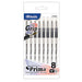 BAZIC Prima Black Stick Pen w/ Cushion Grip (8/Pack) [1736]