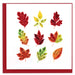 Quilled Fall Foliage Leaves Greeting Card