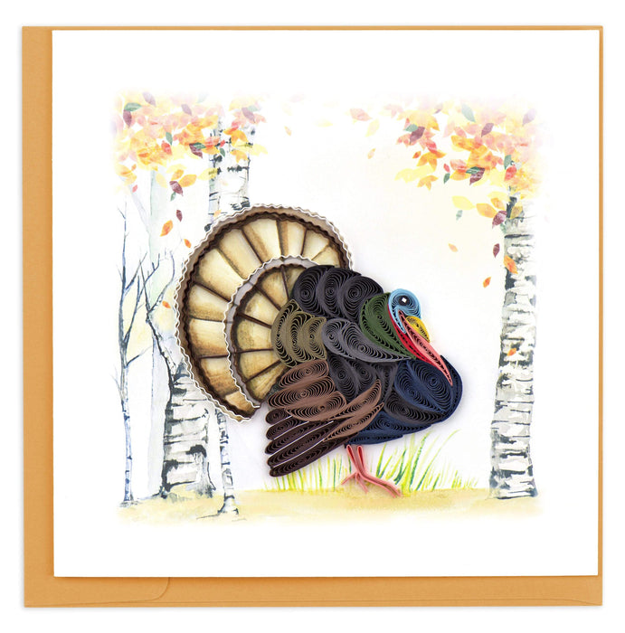 Quilled Wild Turkey Greeting Card [BL1200]