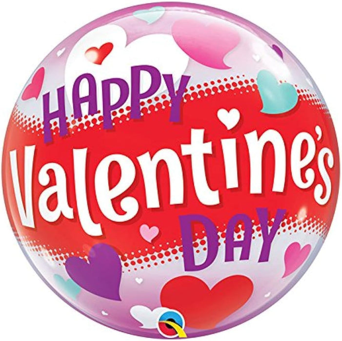 Qualatex Valentine's Day Hearts 22 Inch Bubble Balloon [54603]