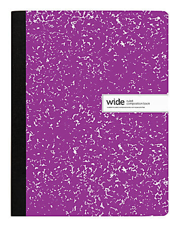 Office Depot Brand Composition Book, 7-1/2" x 9-3/4", Wide Ruled, 100 Sheets, Purple [6787094]
