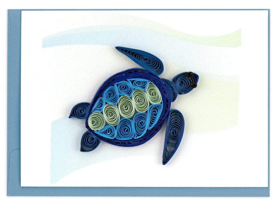 Quilled Small Sea Turtle Gift Enclosure Mini Card [GE527]
